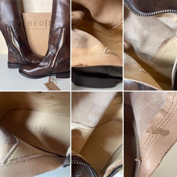 BED STU Manchester Distressed Leather Riding Boots BEDSTU Size 8 - Picture 13 of 16